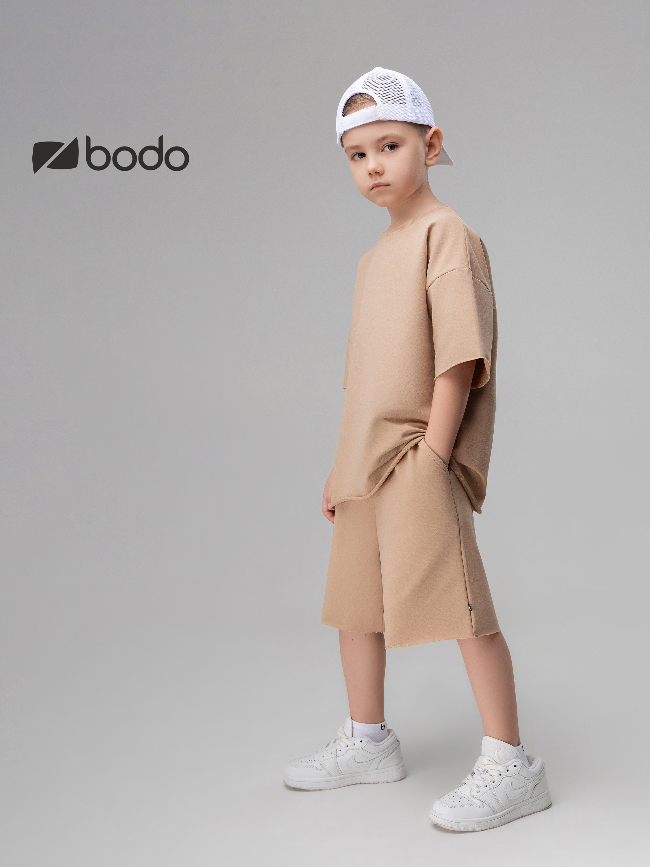 Футболка и шорты Bodo 11-289МU_бежевый - фото 4