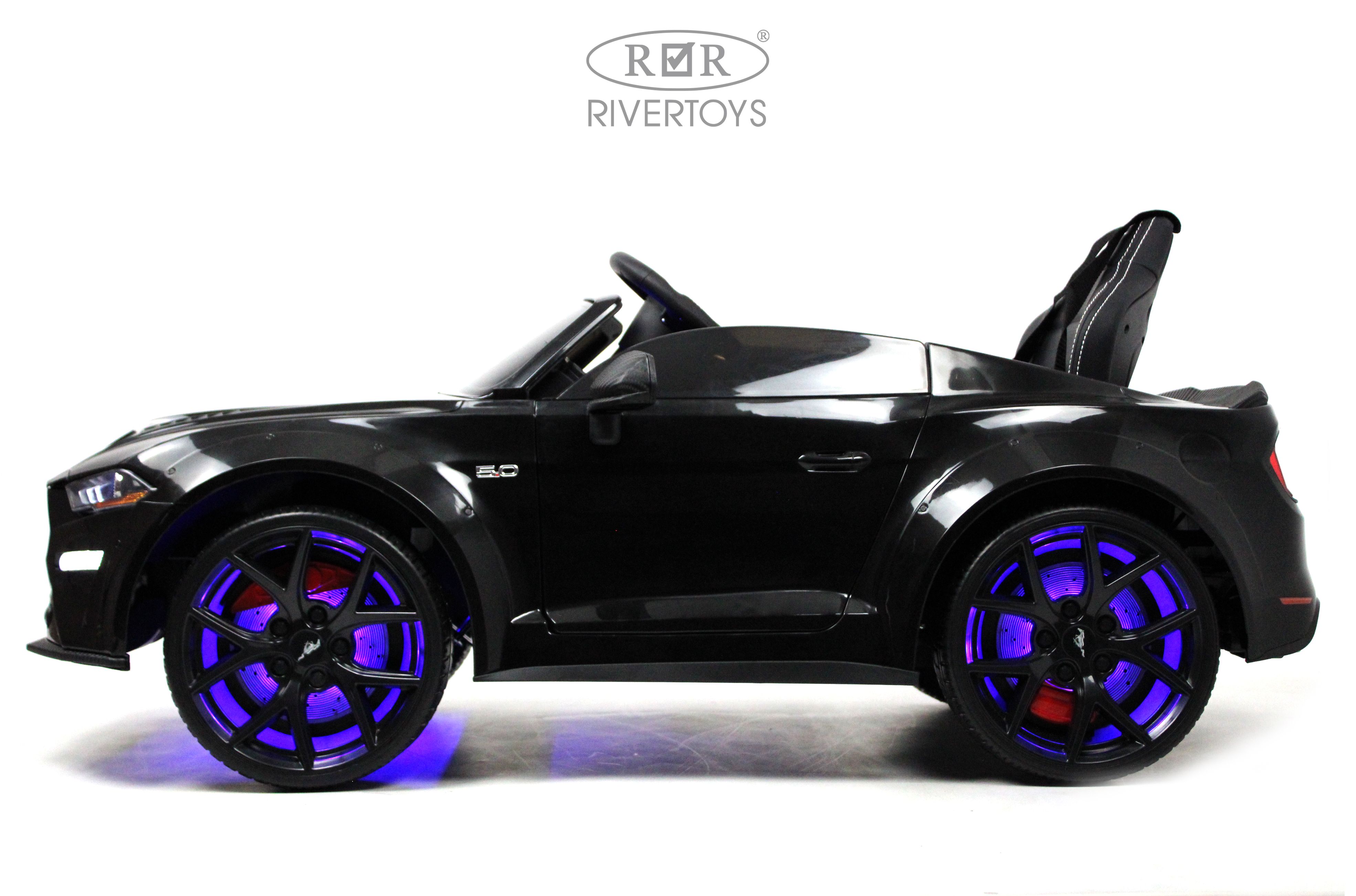 Электромобиль RIVERTOYS A222MP-BLACK С пультом ДУ - фото 14