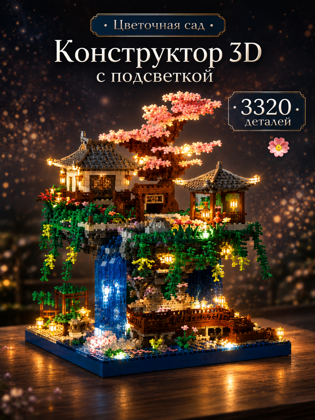 Конструктор TrendToys Китайский Сад с подсветкой 2476 дет. - фото 1