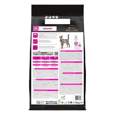 Корм для кошек Purina Pro Plan Veterinary diets UR St/Ox Urinary при болезни нижних отделов мочевыводящих путей с курицей сухой 5кг