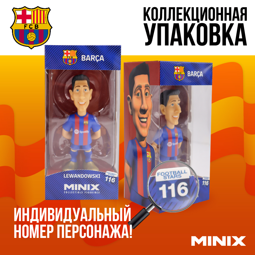 Фигурка MINIX Роберт Левандовский FCB - фото 3
