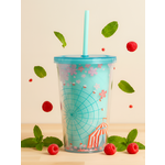 Стакан iLikeGift с трубочкой и крышкой 450 мл