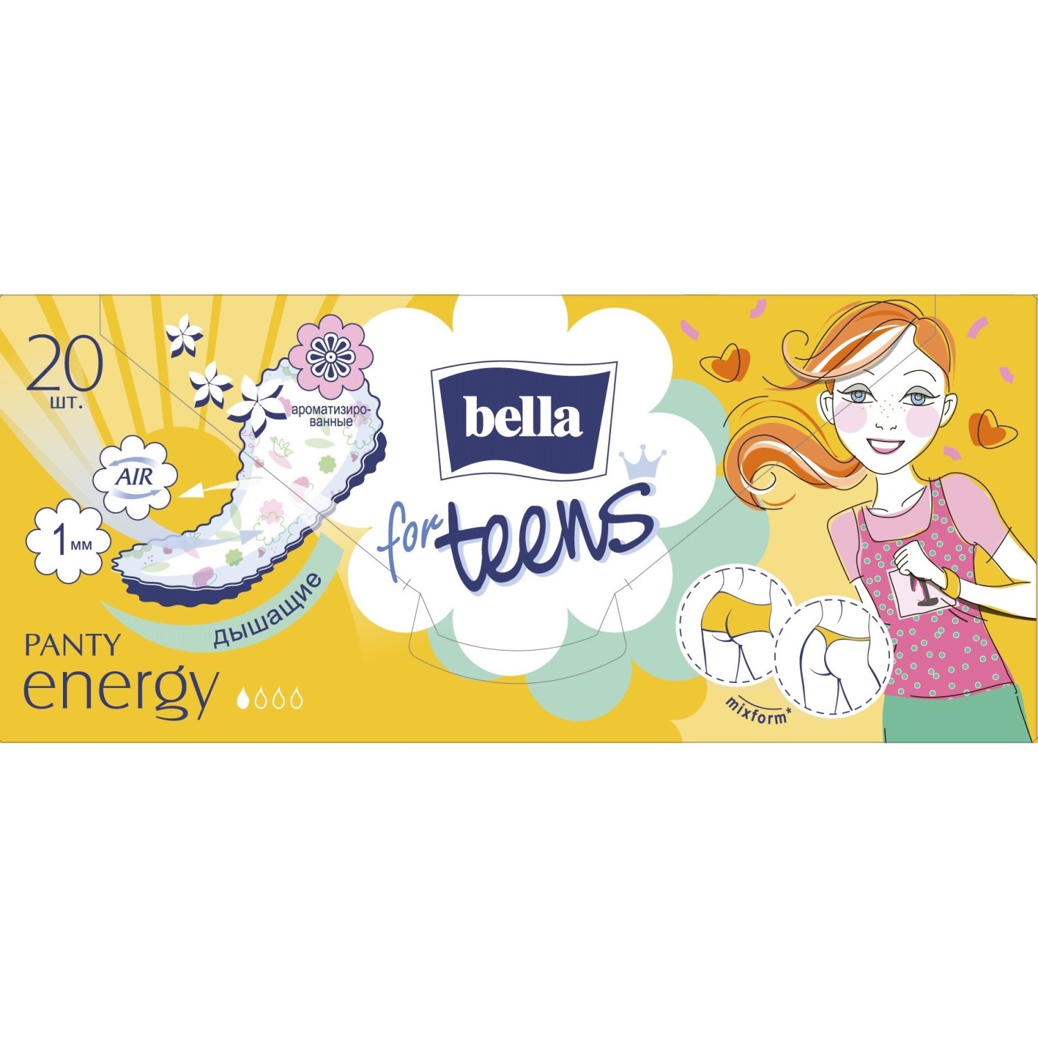 Прокладки ежедневные BELLA ультратонкие for teens energy deo 20 шт х 6 упаковок - фото 4