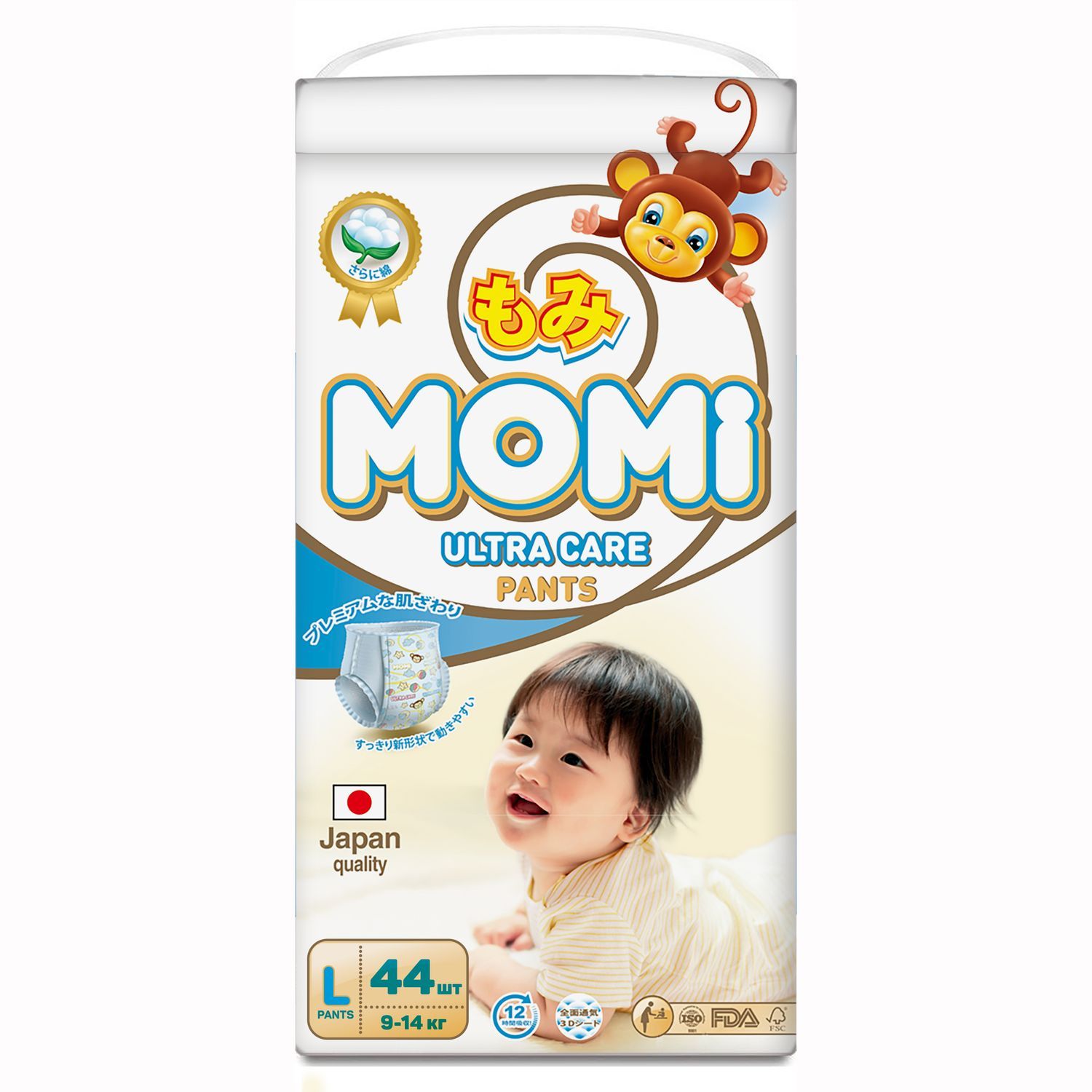 Трусики Momi Ultra Care L (9-14 кг) 44 шт. - фото 2
