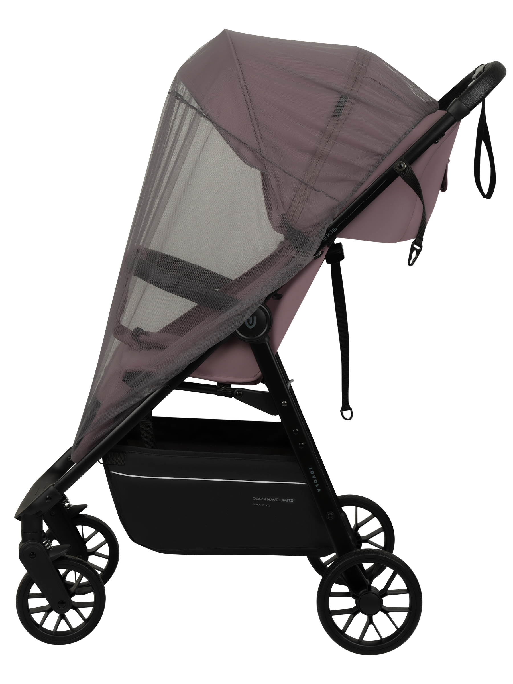 Коляска прогулочная JOVOLA Skill розовый - фото 12