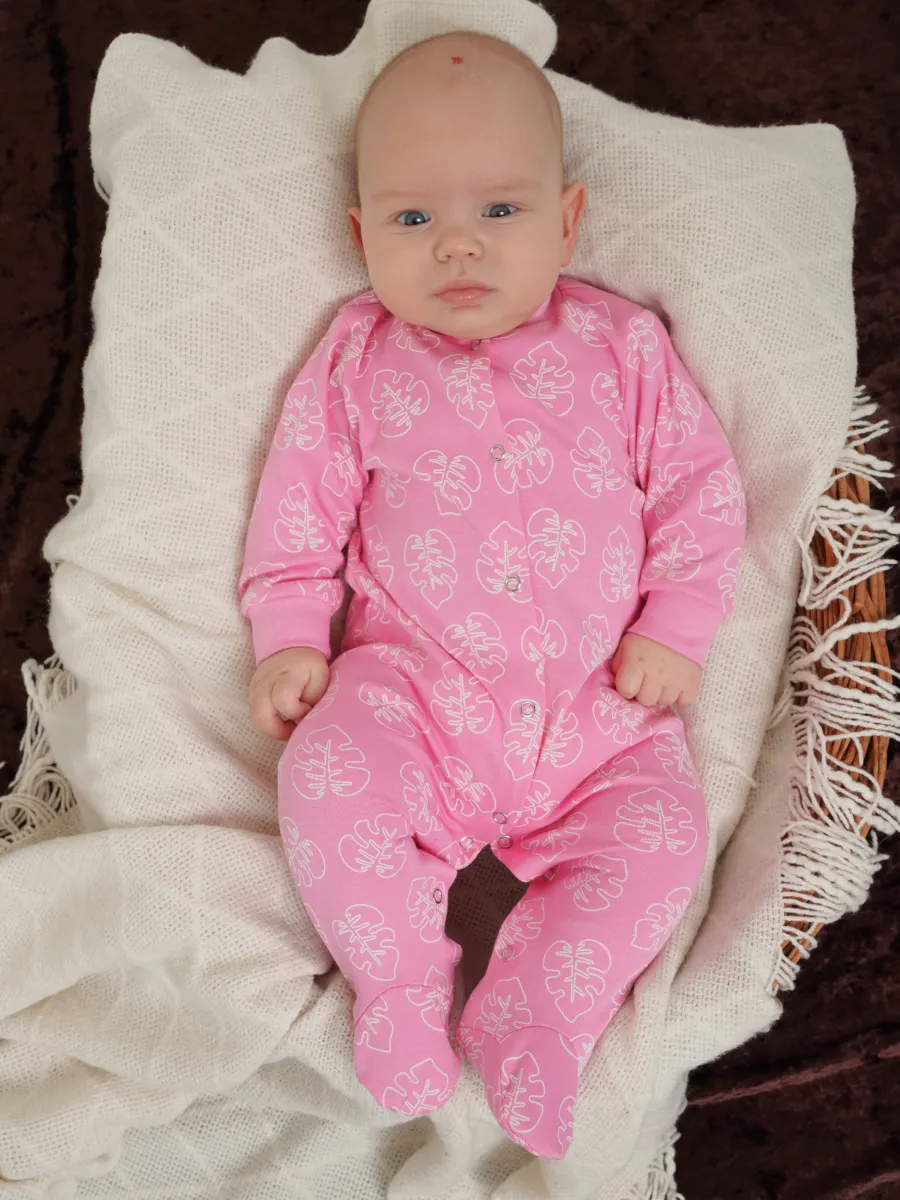 Комбинезон 3 шт Супер Пупс нбр/3пр/ком/сл/SK18розовыйлисточкиветочки - фото 15