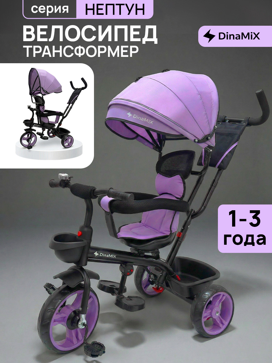 Трехколесный велосипед DinaMiX 10 дюймов - фото 1