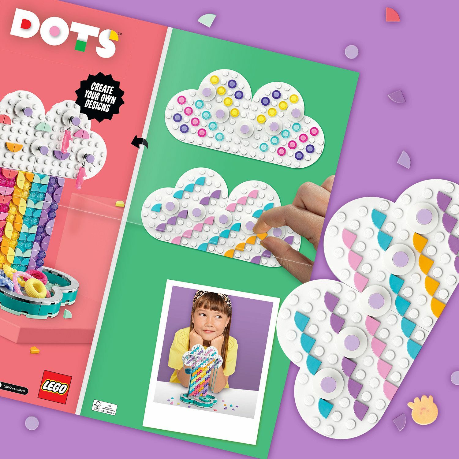 Конструктор LEGO DOTS Подставка для украшений Радуга - фото 14