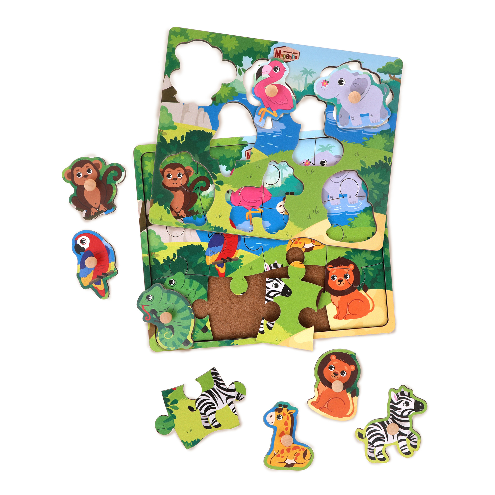 Игрушка Mapacha рамка-вкладыш Монтессори Мелкая моторика - фото 11