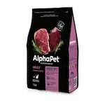 Корм для AlphaPet superpremium взрослых стерилизованных говядина-печень 1.5кг