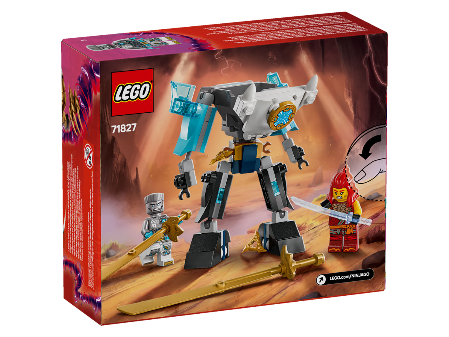Конструктор LEGO NINJAGO Боевой робот Зейна 92 дет. - фото 5