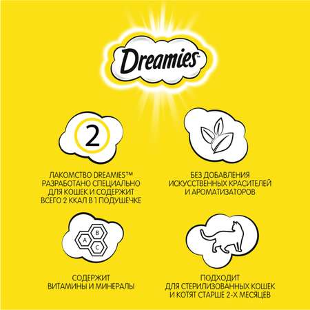 Лакомство для кошек Dreamies 140г Mix с мятой и курицей