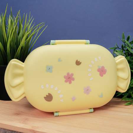 Контейнер для еды iLikeGift Candies yellow с приборами