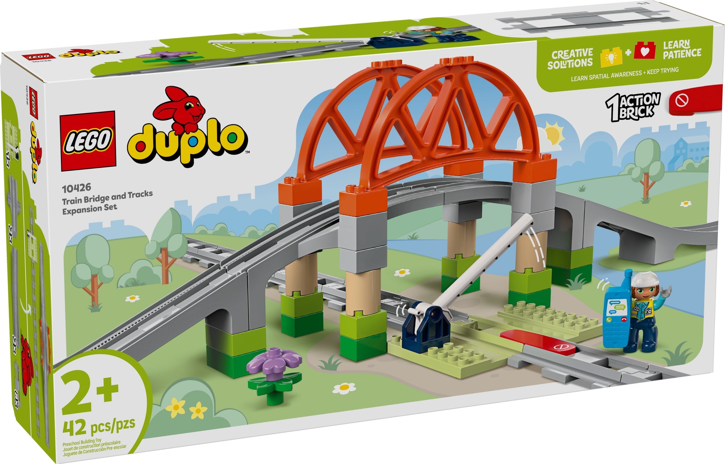 Изображение товара Конструктор LEGO DUPLO Железнодорожный мост и пути 10426 расширение для поездов