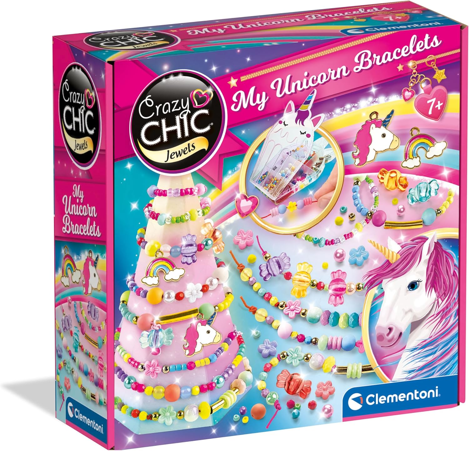 Набор для творчества Clementoni бисер Crazy Chic Единорог - фото 1