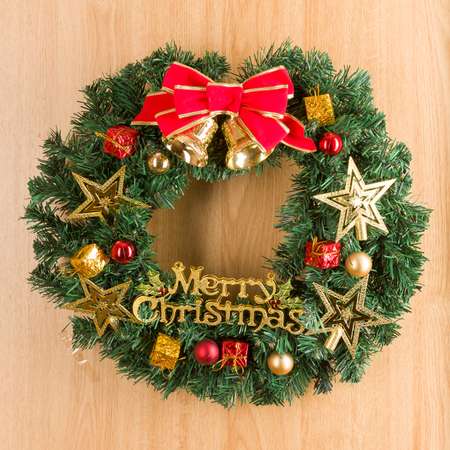 Венок SXMas 40 см зеленый JCWD