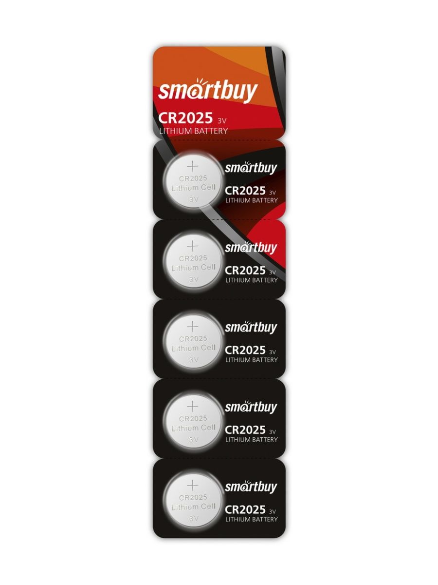 Элемент питания Smartbuy CR 2025 - 5 шт. в упаковке - фото 4