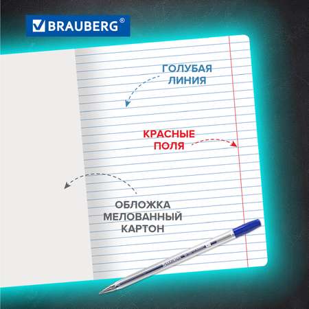Тетрадь Brauberg линейка 24 лист. 10 шт.