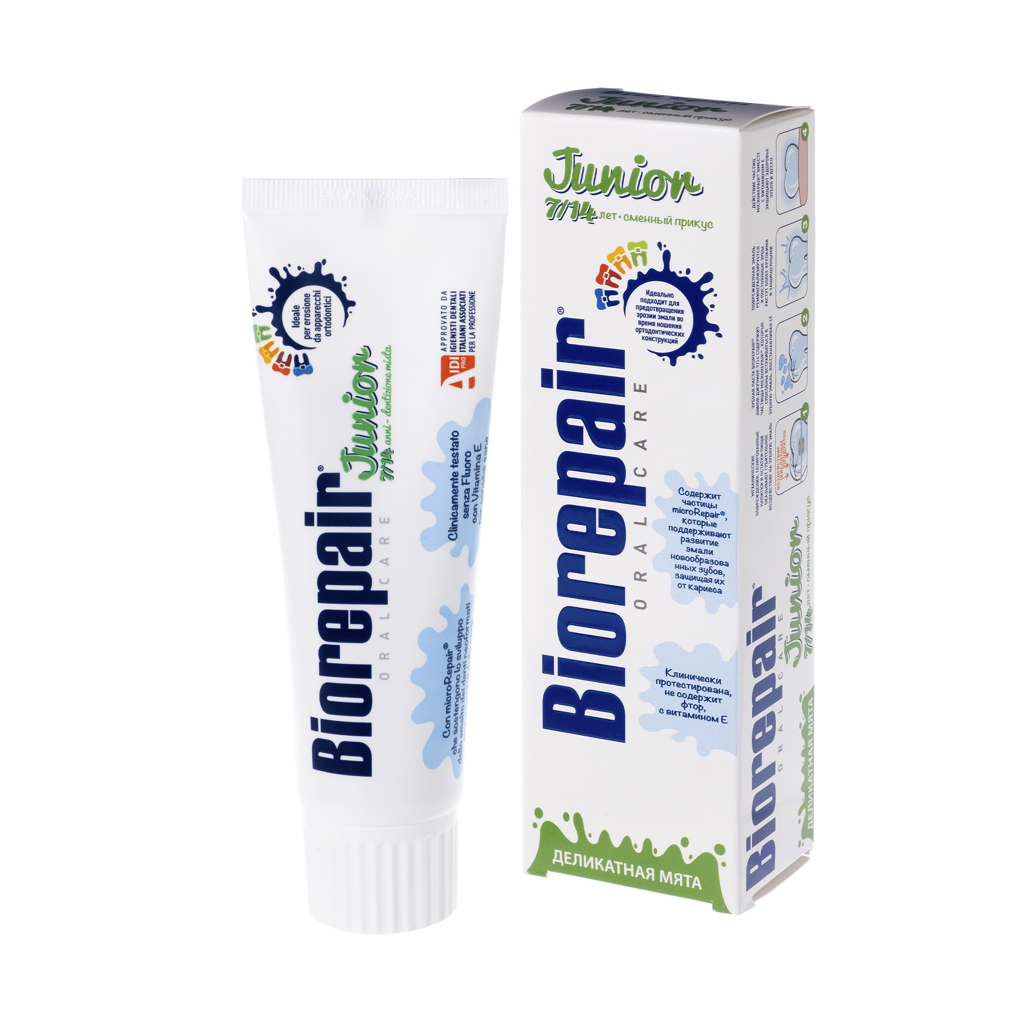 Зубная паста Biorepair без фтора мята - фото 1