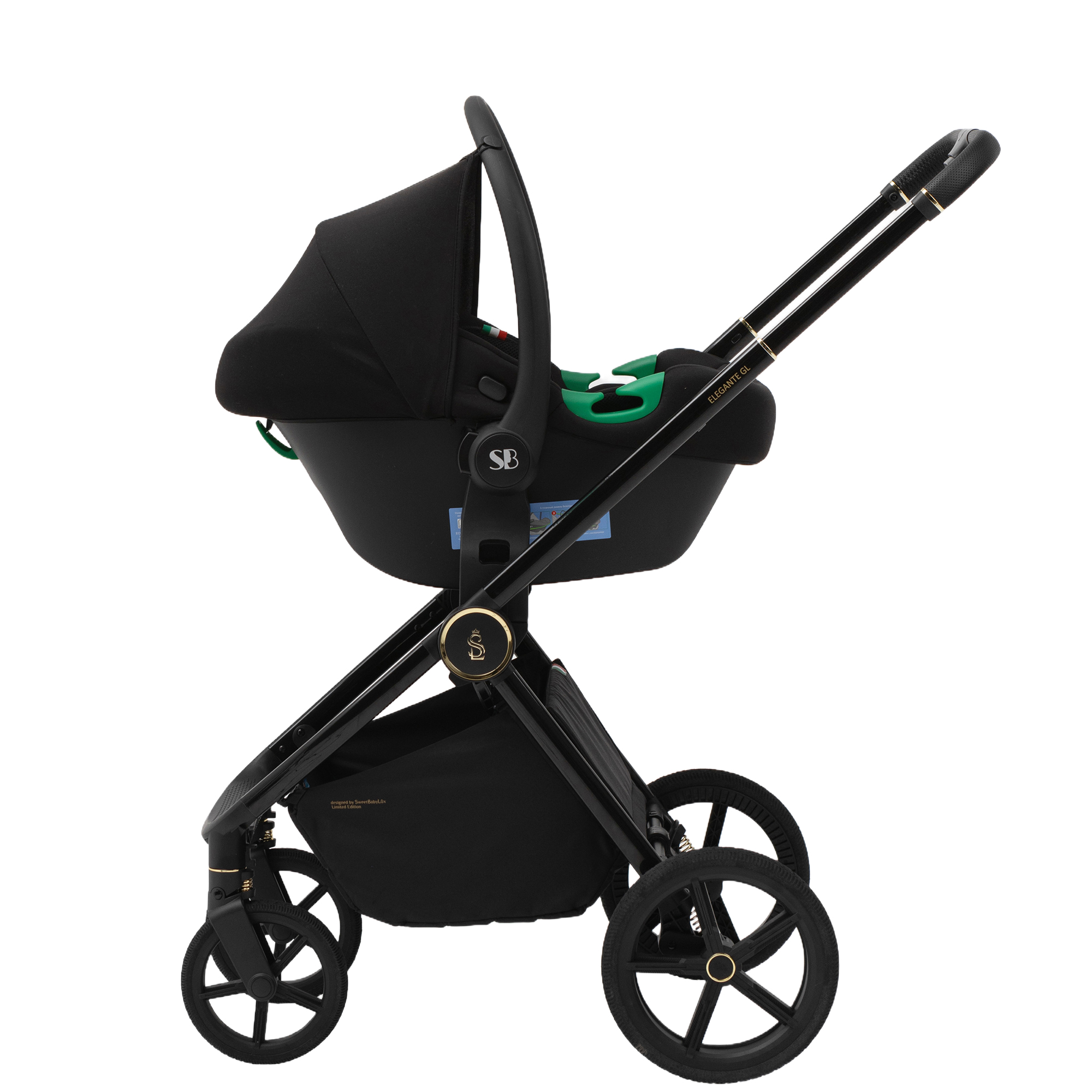 Автокресло Sweet Baby Elegante Plus DK591 Black 0 (0 -13 кг) черный - фото 28