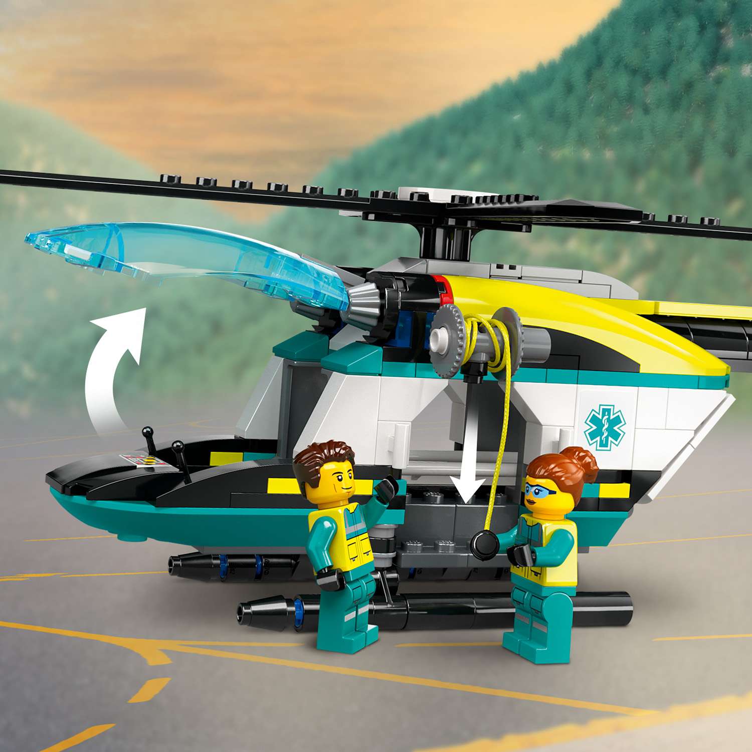 Конструктор LEGO City Аварийно-спасательный вертолет блочный - фото 6