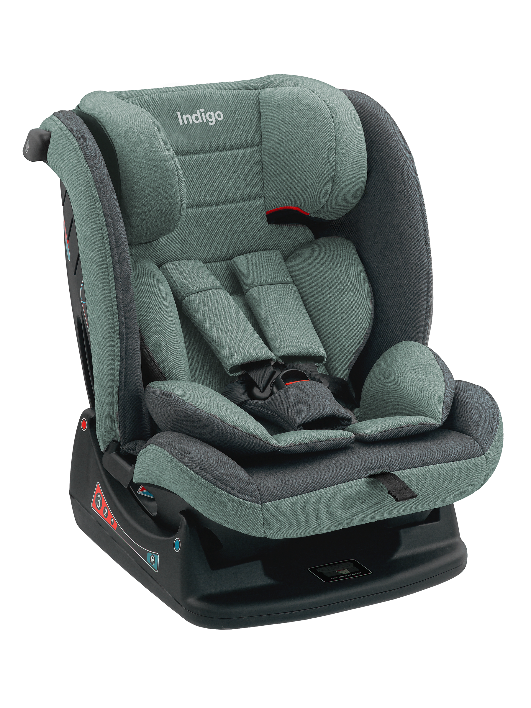 Автокресло Indigo Reflex зеленый-серый 0+/1/2/3 (0-36 кг) - фото 1