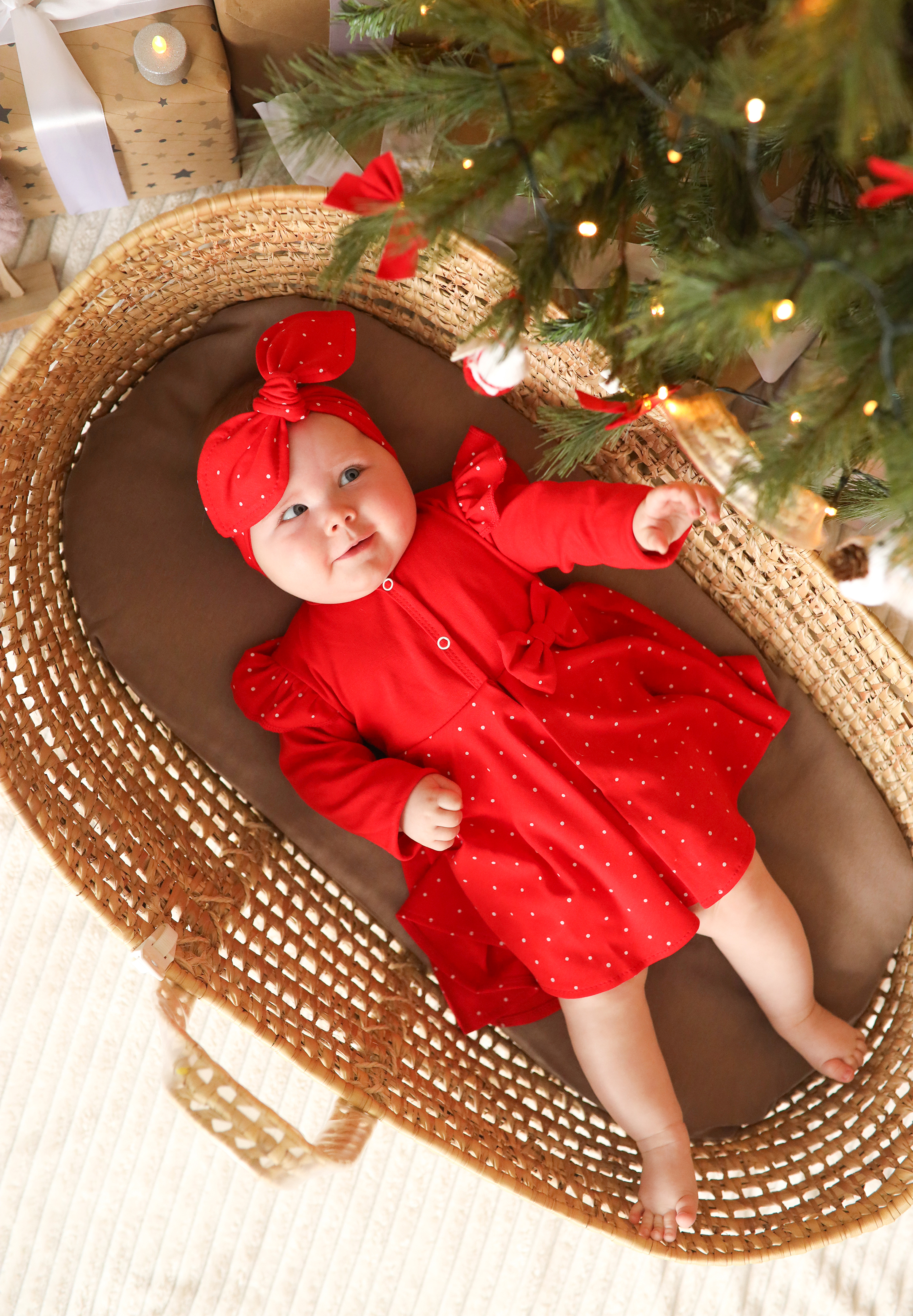 Боди и повязка Bunnyphant Т-131-1/КРАСНО-БЕЛЫЙ - фото 1