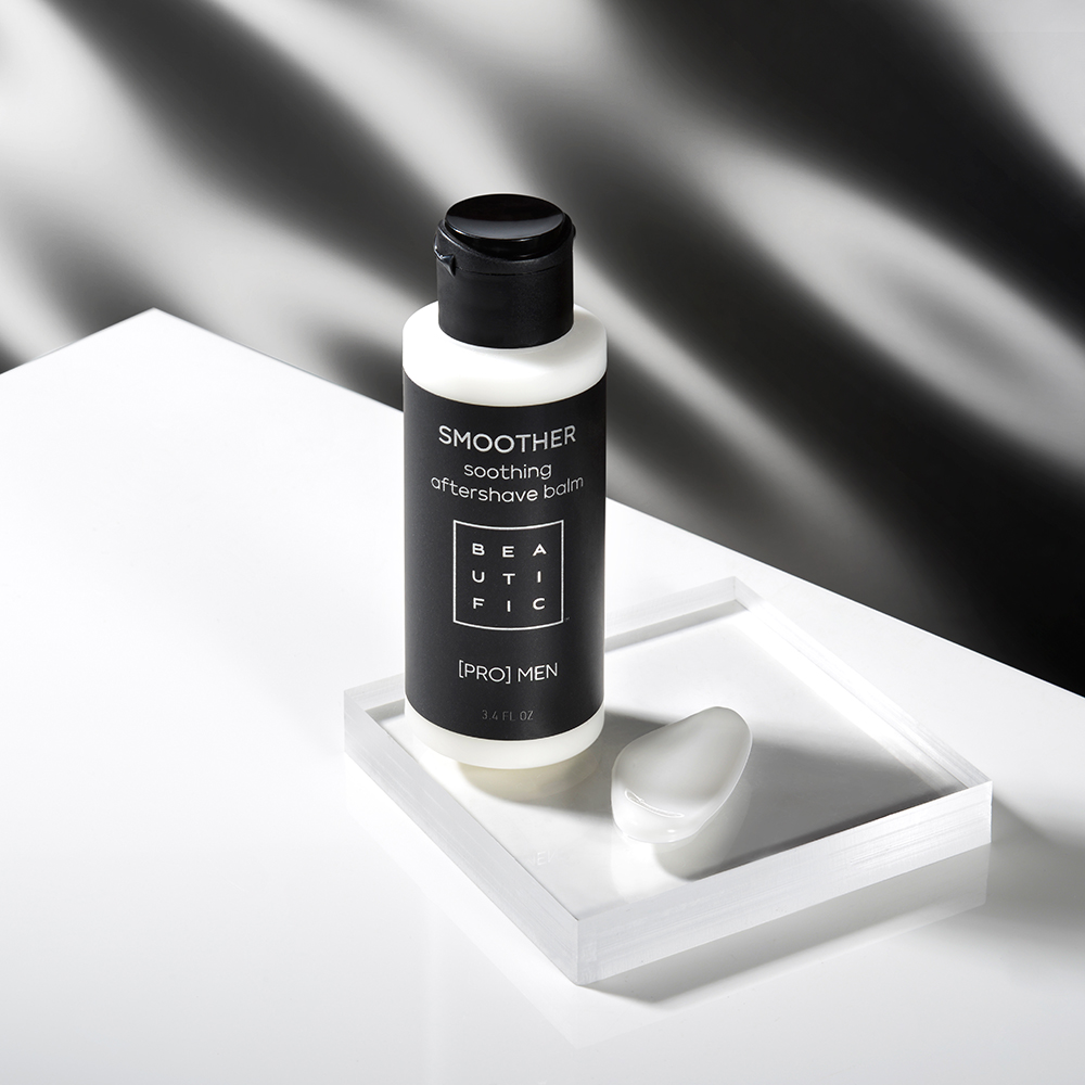 Бальзам после бритья BEAUTIFIC SMOOTHER мужской для чувствительной кожи с витамином Е без спирта 100мл - фото 6