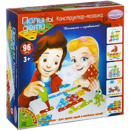 Конструктор Bondibon мозаика с отверткой 96 деталей сборная игровая модель
