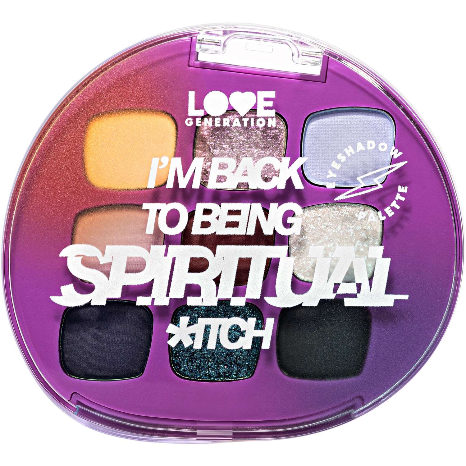 Палетка теней для век Love Generation Im back to being spiritual itch тон 01 9 оттенков - фото 1