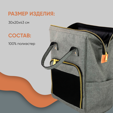 Переноска для собак Не один дома Пантон 860520-09GRtr