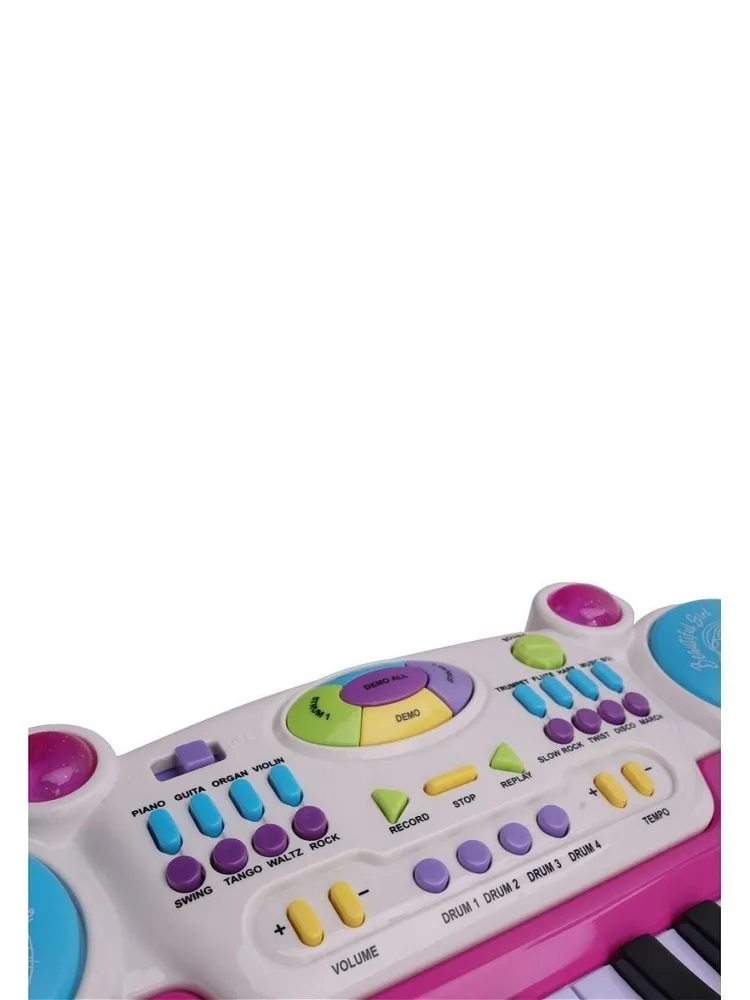 Игрушка музыкальная CASTLELADY Напольный со стульчиком синтезатор - фото 12