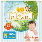 Подгузники Momi M (6-11 кг) 62 шт.