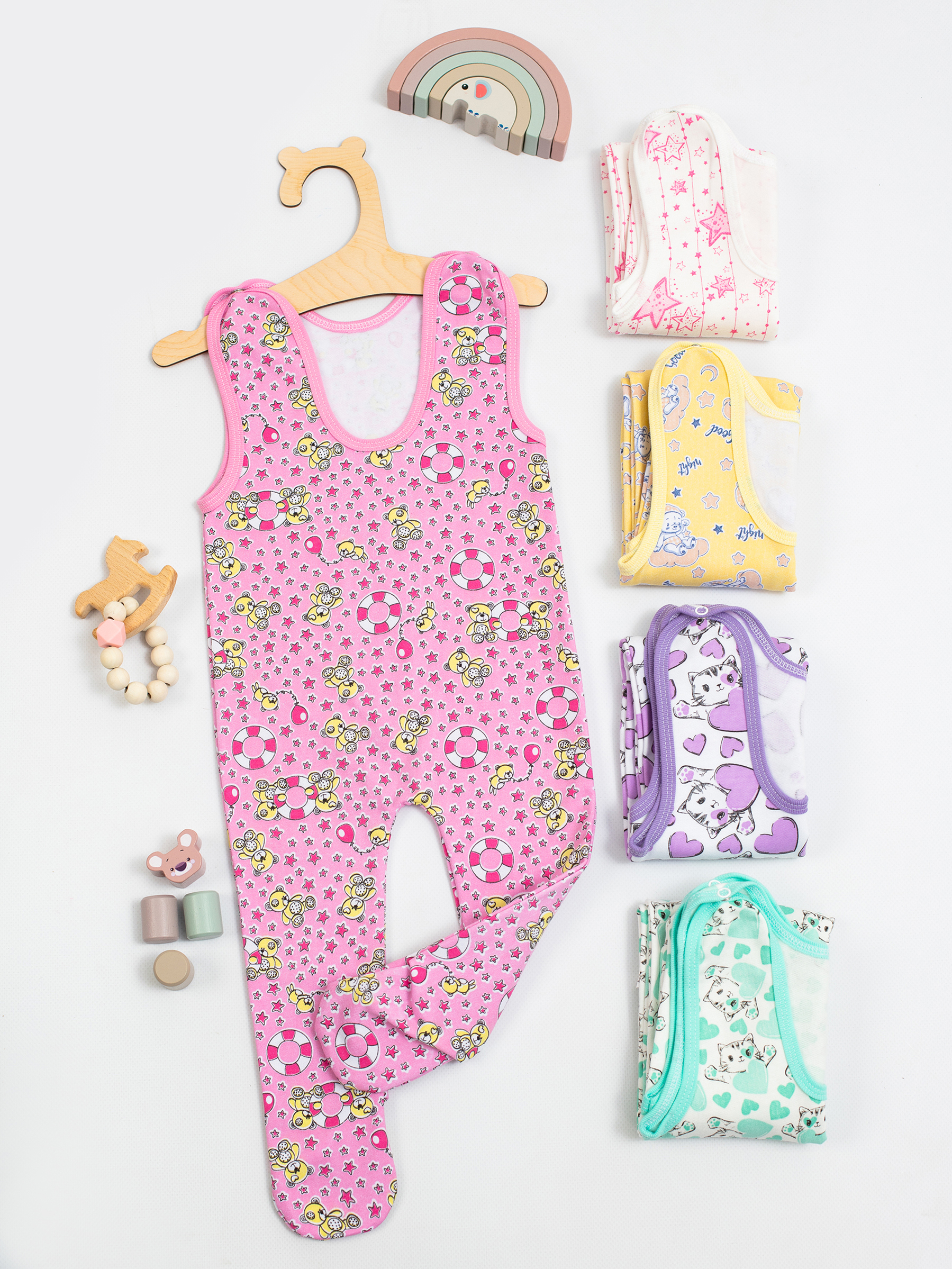 Ползунки 5 шт IVANOVO KIDS ПК-002длядевочек - фото 7