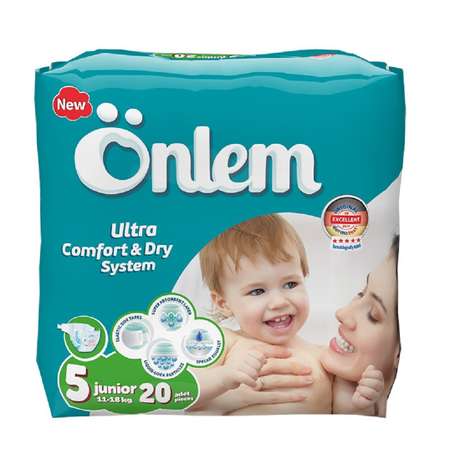 Подгузники Onlem для новорожденных 5 (11-18 кг) 20 шт.