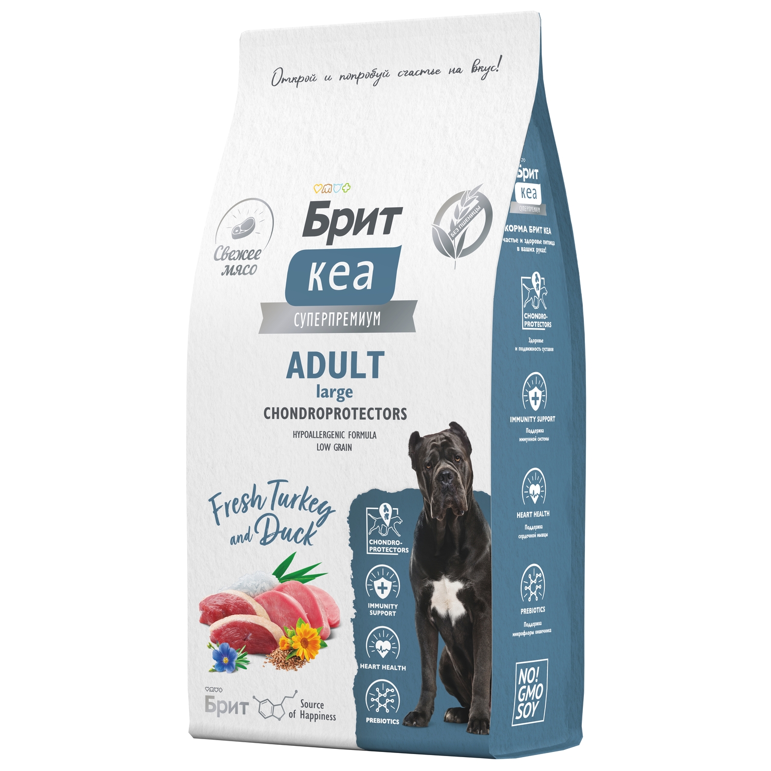 Сухой корм Brit Кеа Dog Adult Large с индейкой и уткой для взрослых собак крупных пород 12кг - фото 2