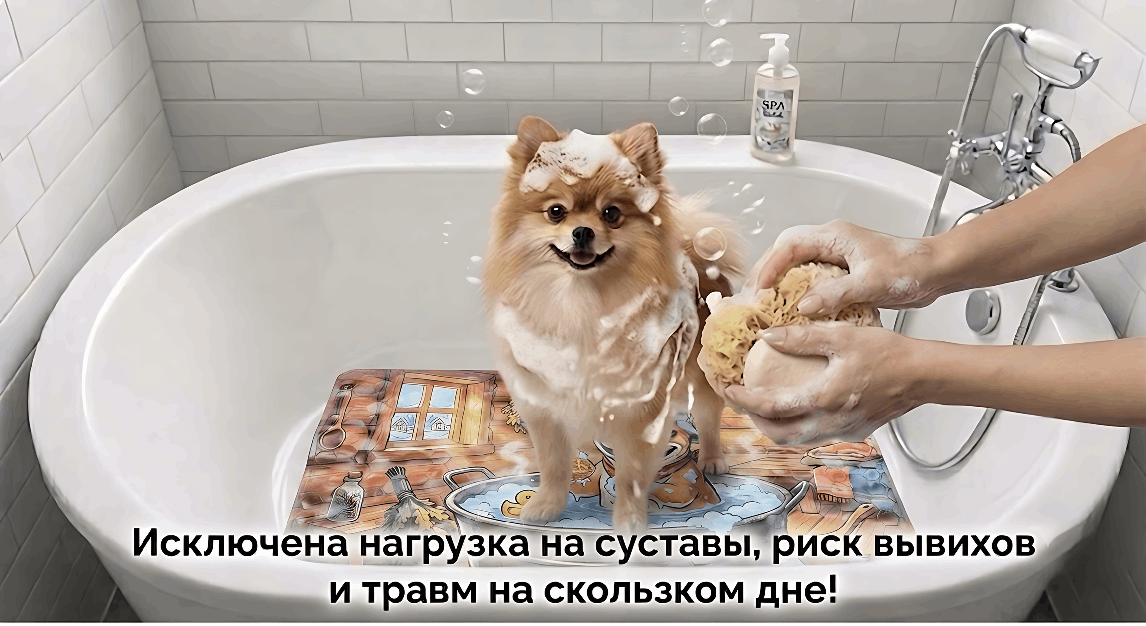 Коврик для ванны Varmax на присосках для животных - фото 5