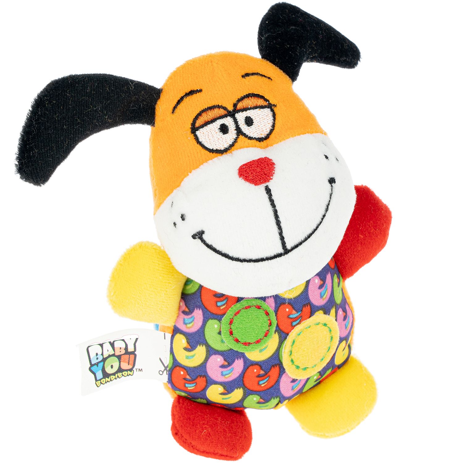 Игрушка Bondibon погремушка мягкая Собака с пищалкой - фото 5