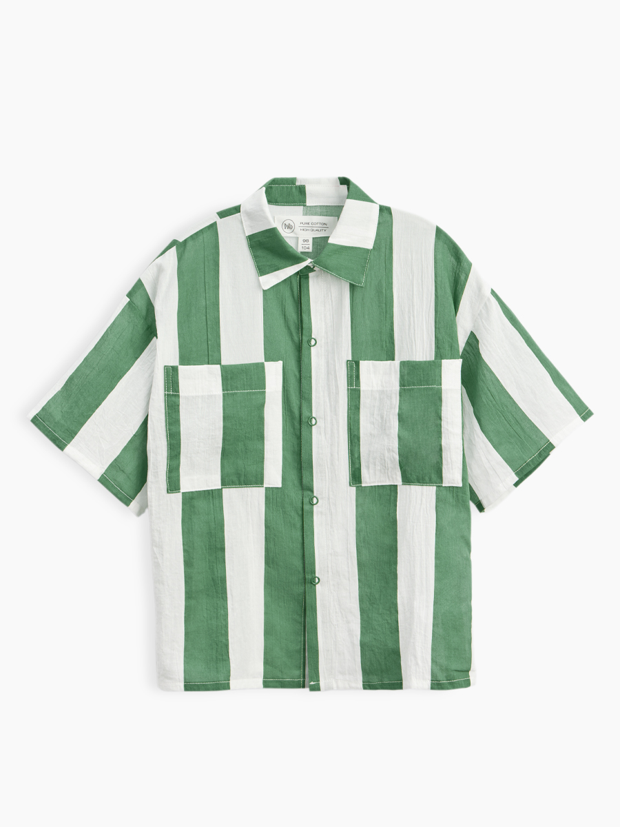 Рубашка Happy Baby 88116_green-stripe - фото 15