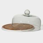 Блюдо для подачи с крышкой MAGISTRO Heaven, d=33 см, бамбук, стекло