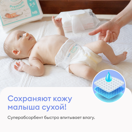 Пелёнки одноразовые NappyClub 60х60 см 10 шт.