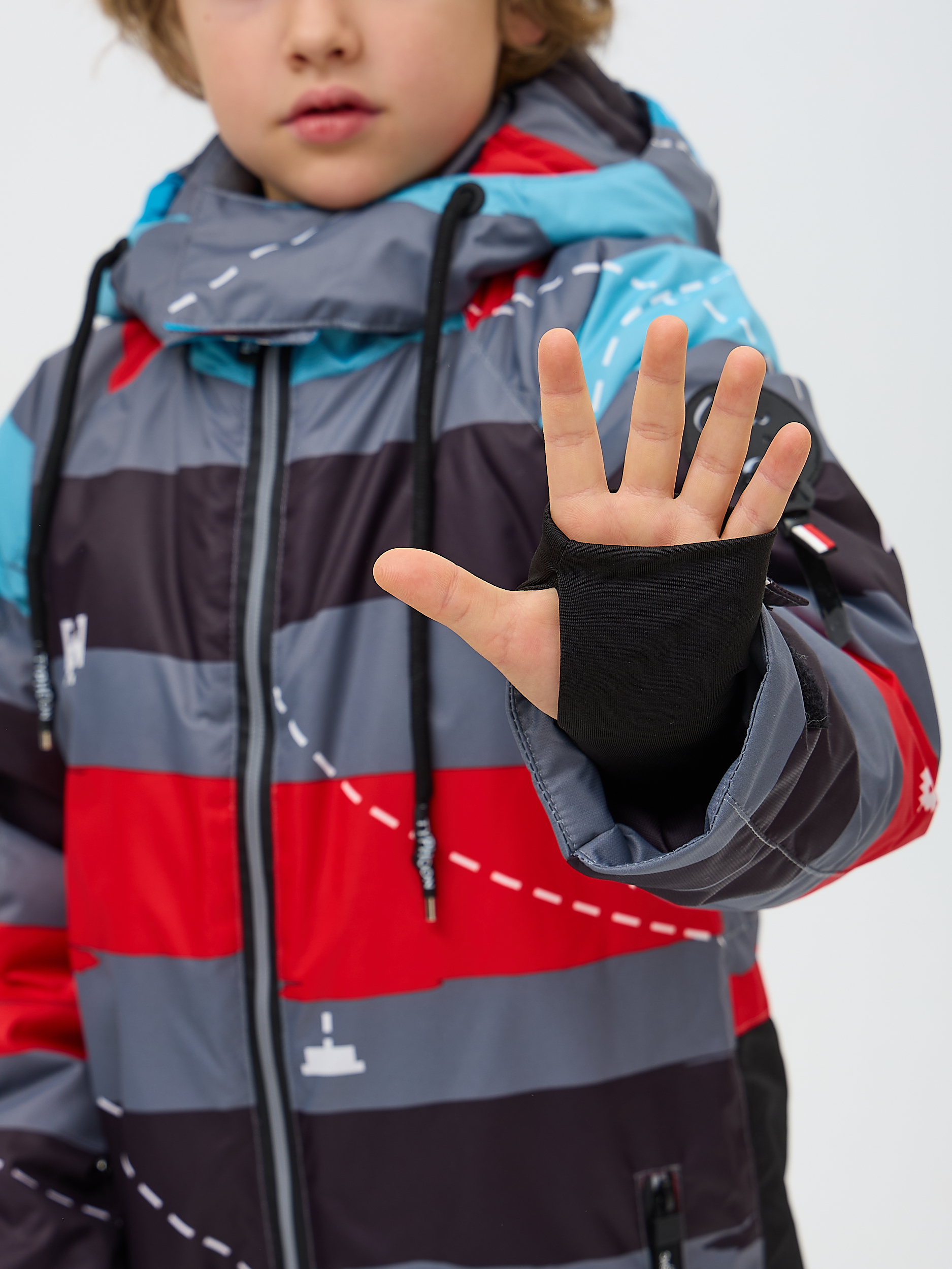 Комбинезон Kvartet 853 серо-красный - фото 7