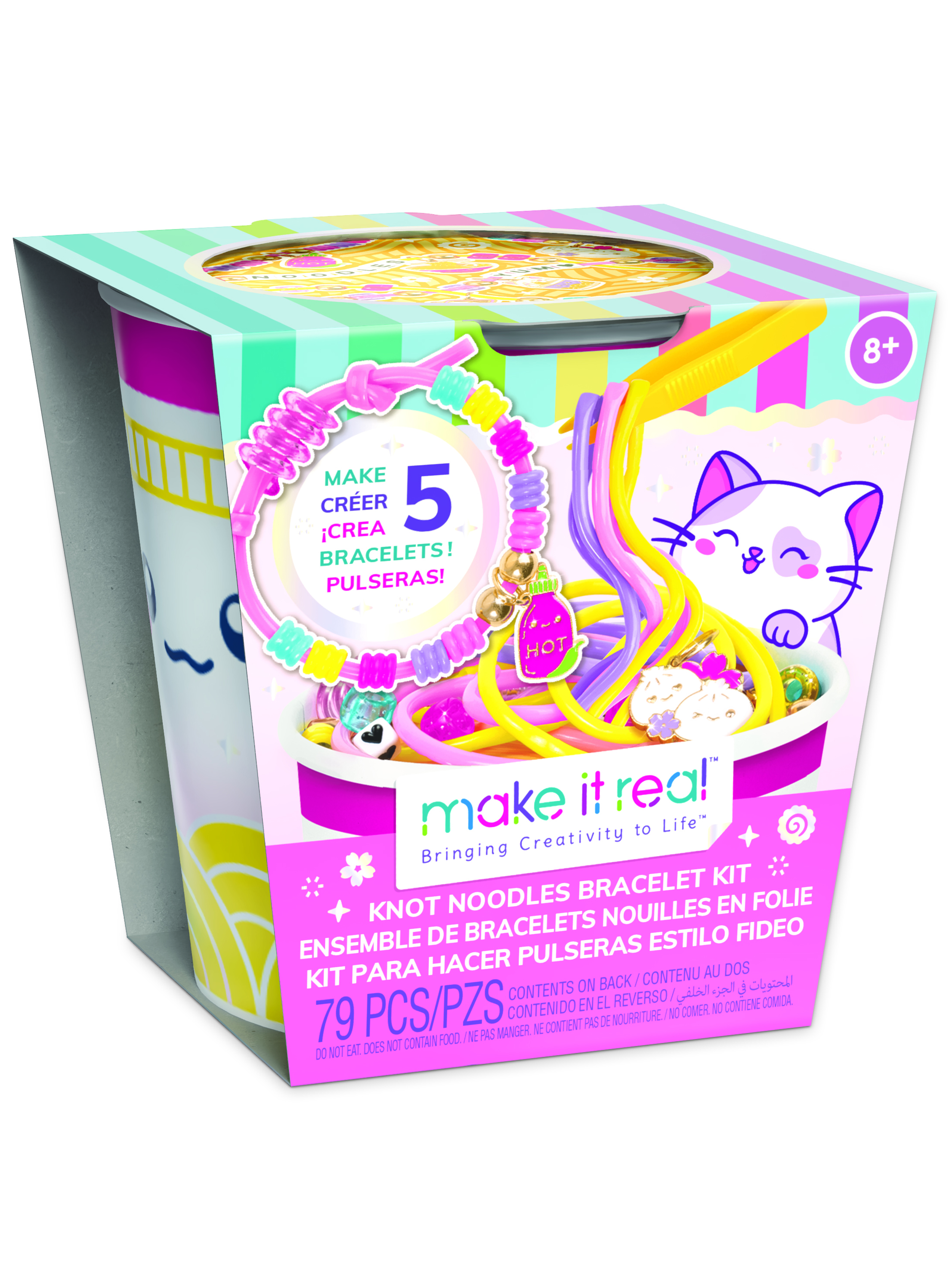 Набор для творчества Make it Real плетение Создание браслетов Лапша - фото 1