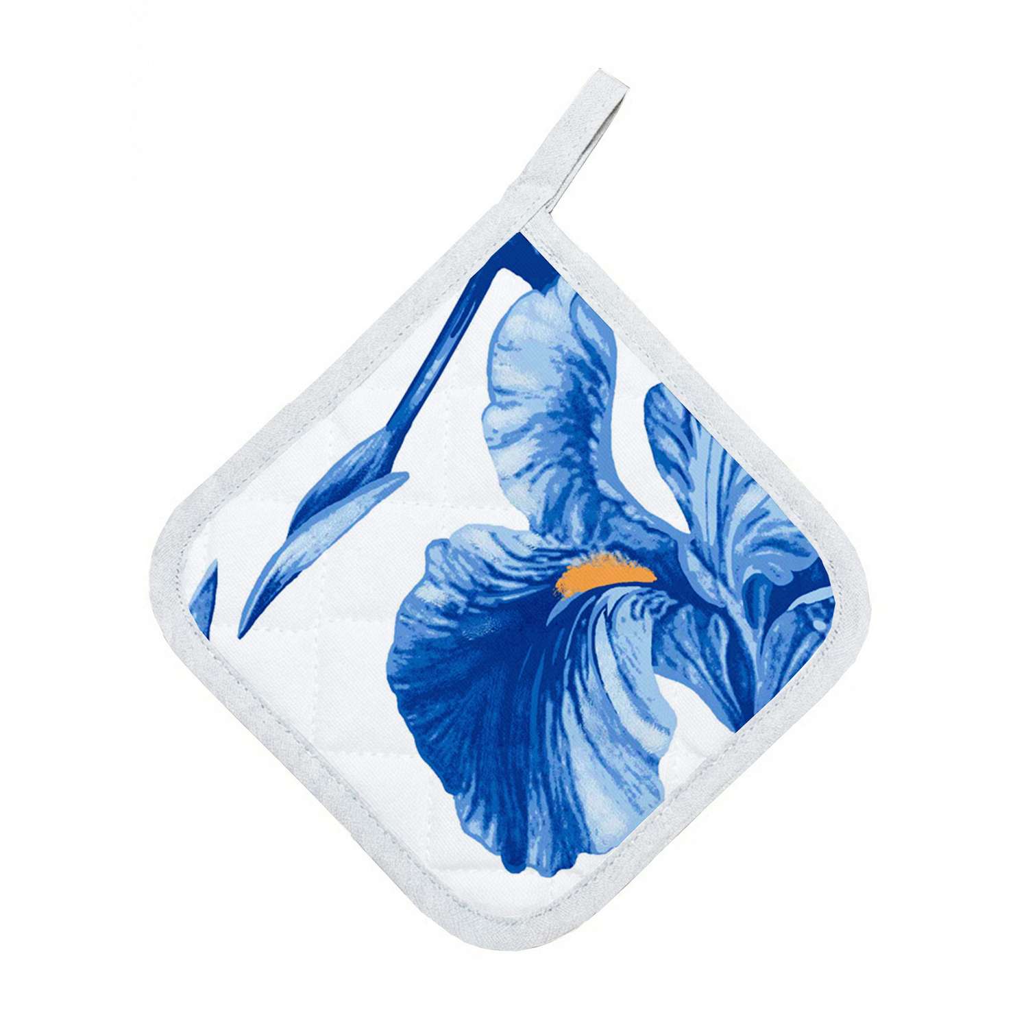 Прихватка стеганая Русский дом Ирисы 18*18см - фото 1