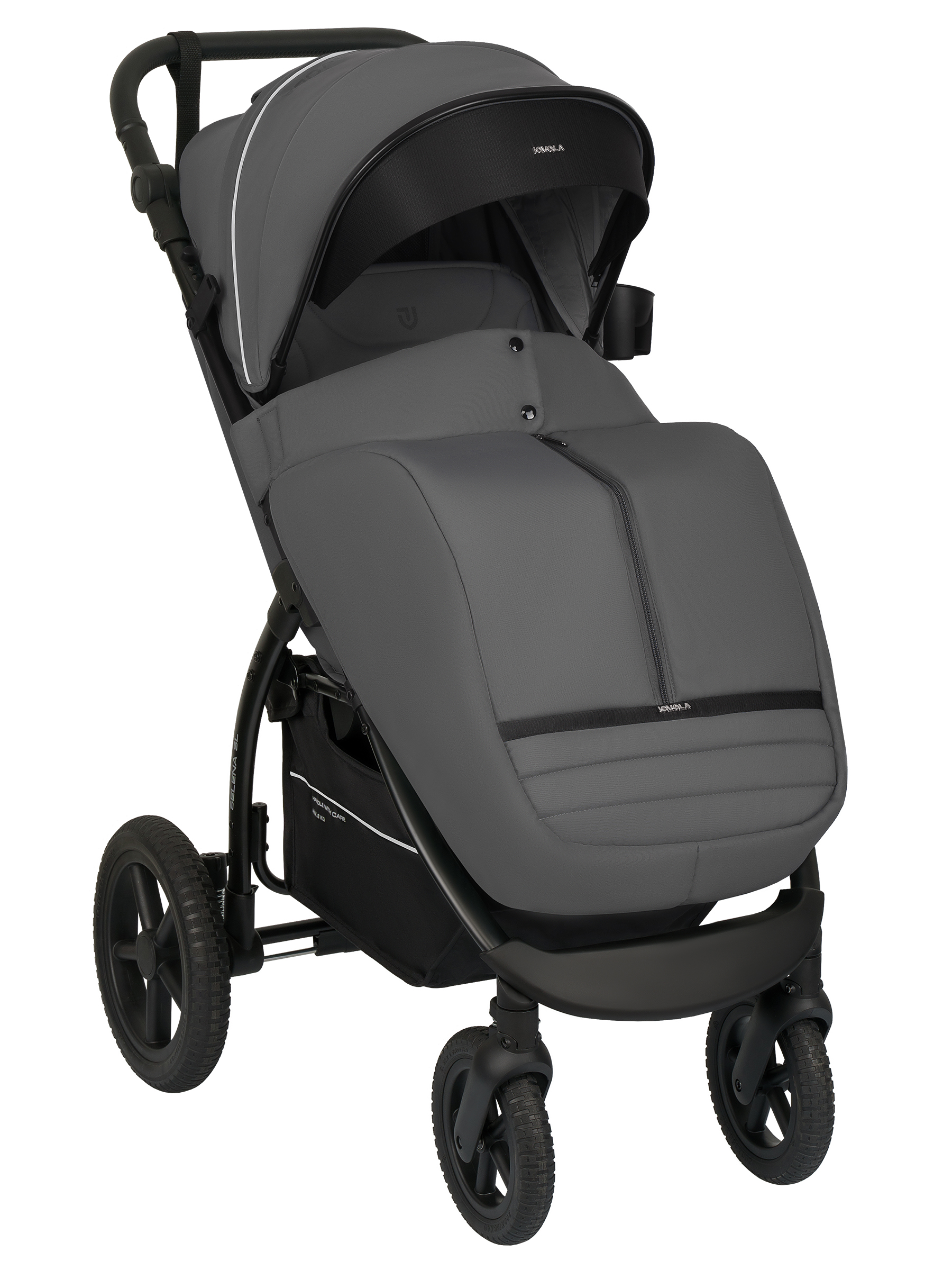Коляска прогулочная JOVOLA Selena SL, всесезонная серый - фото 18