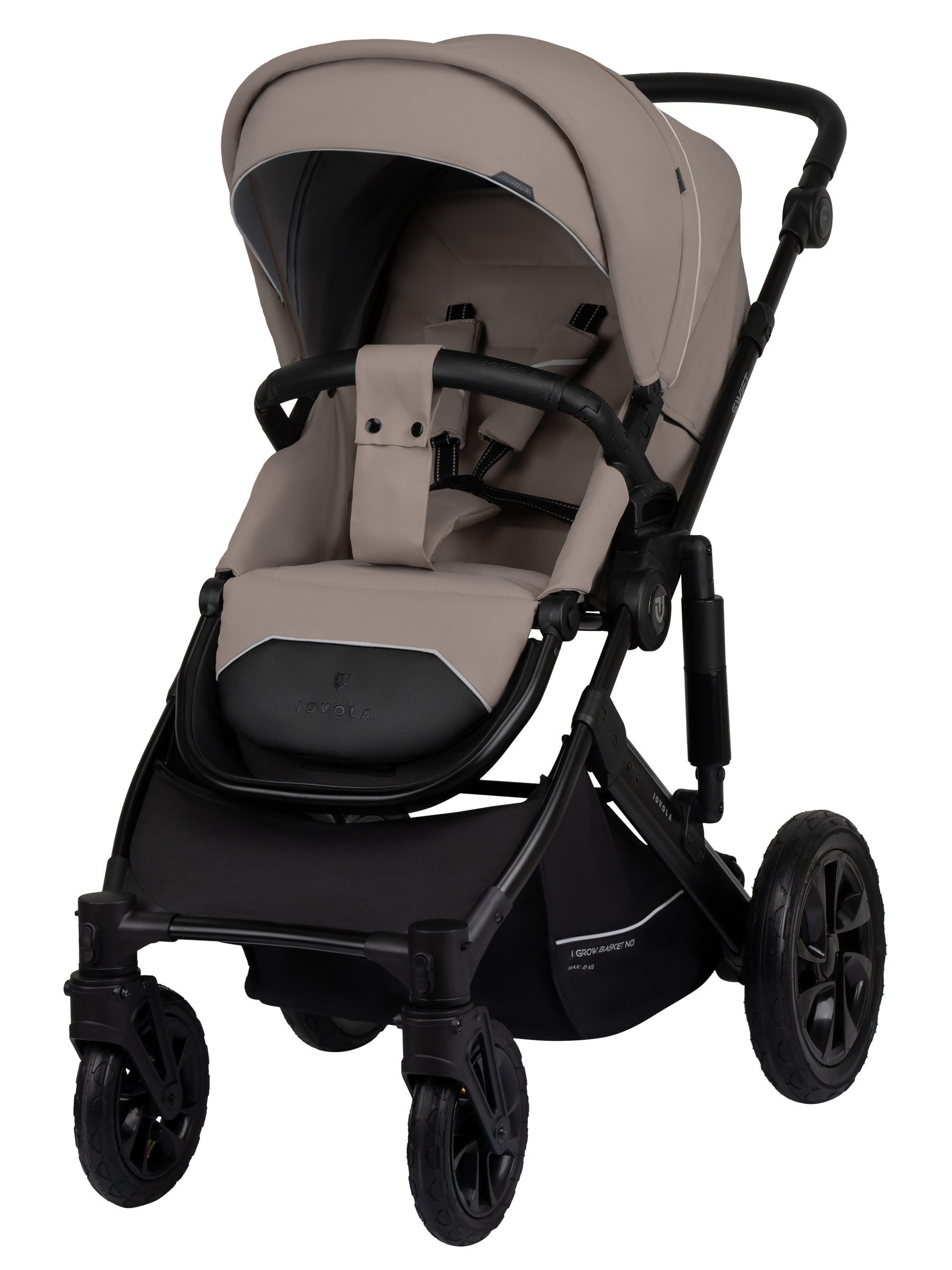 Коляска 3в1 JOVOLA Swift Plus бежевый - фото 8