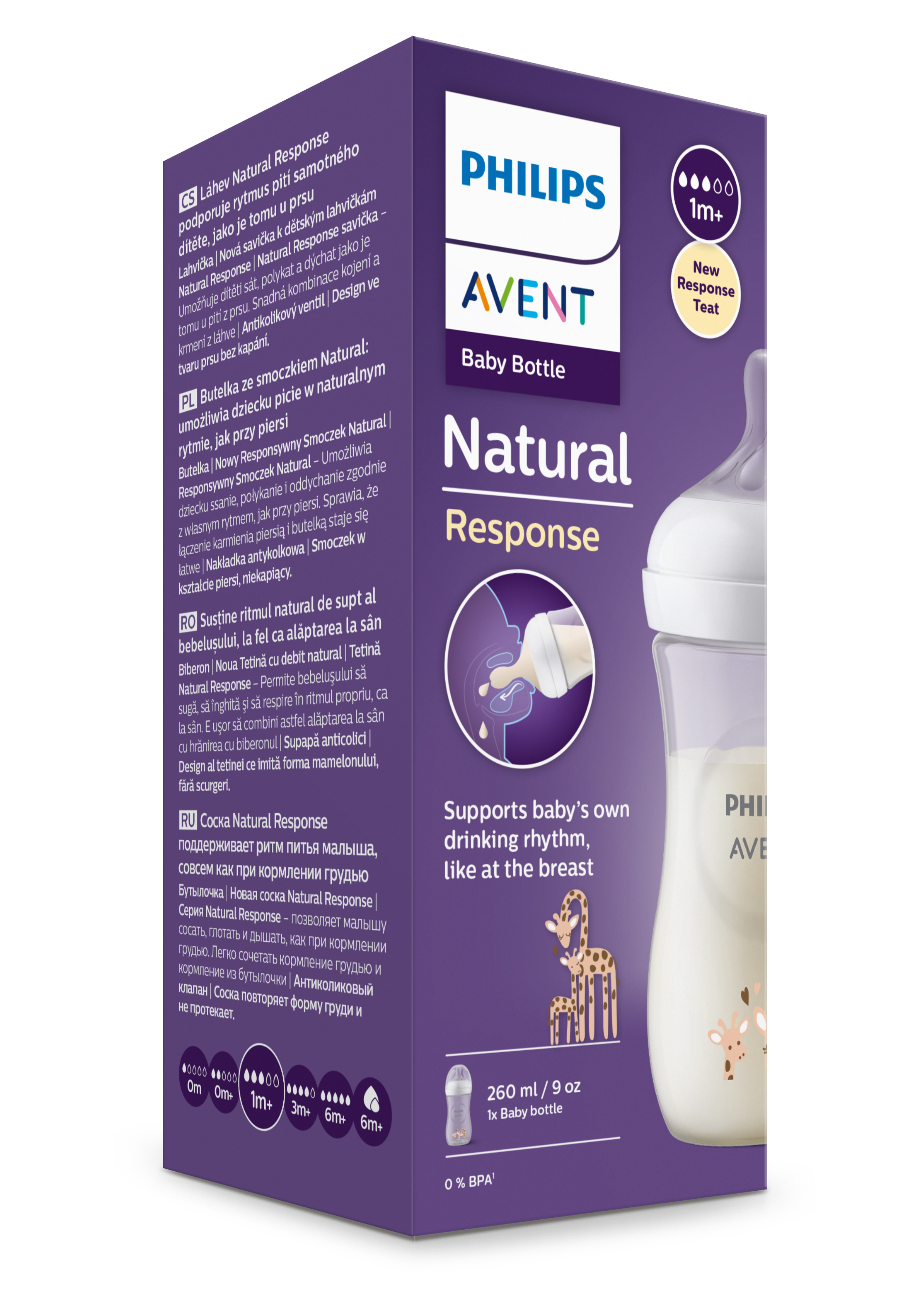 Бутылочка Philips Avent Natural 260 мл - фото 9