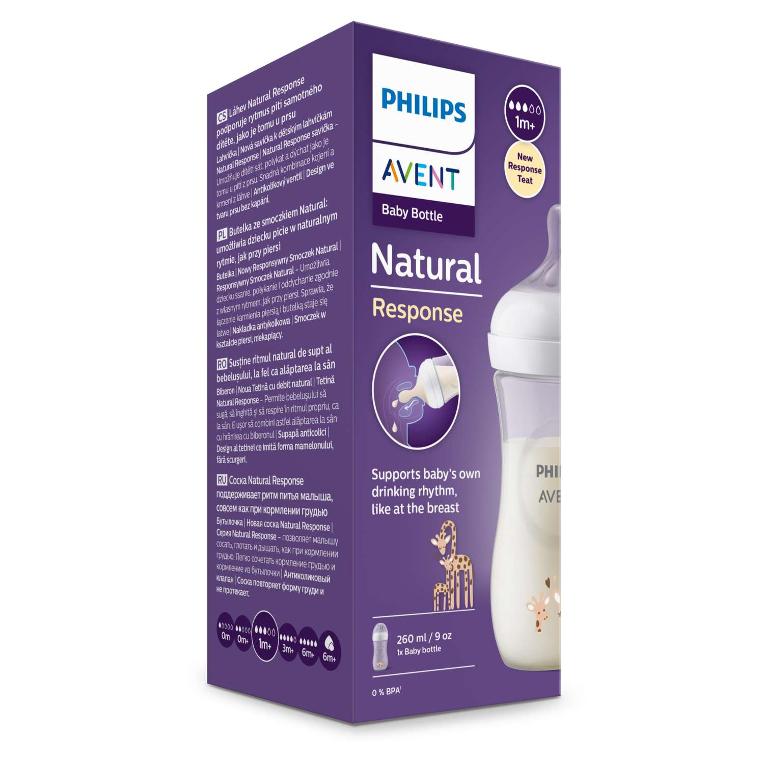 Бутылочка Philips Avent Natural 260 мл - фото 9