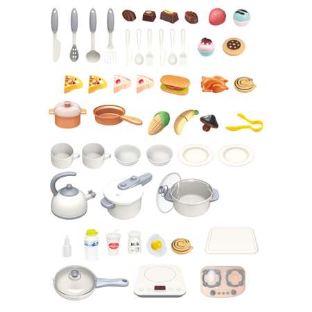 Игрушечная кухня Inbealy с аксессуарами: 50 шт.
