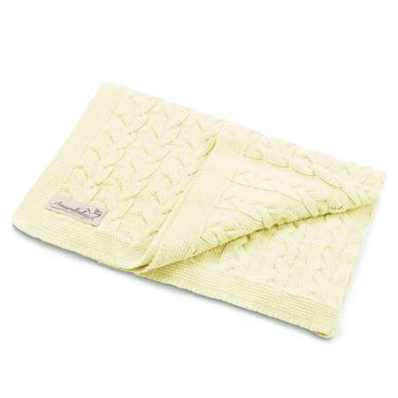 Плед Amarobaby Care Line Коса вязаный Бежевый